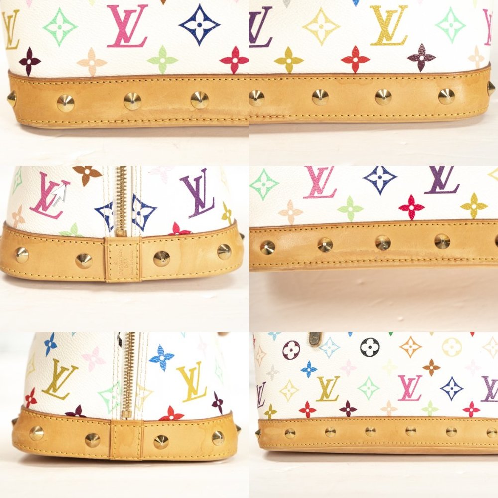 LOUIS VUITTON Alma PM Multicolor White Takashi Murakami - EUC - Picture 10 of 16